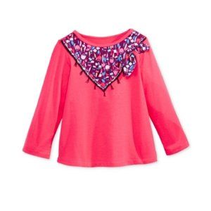 First Impressions Baby Girls' Long-Sleeve Graphic-Print T-Shirt, Size 3-6 Month